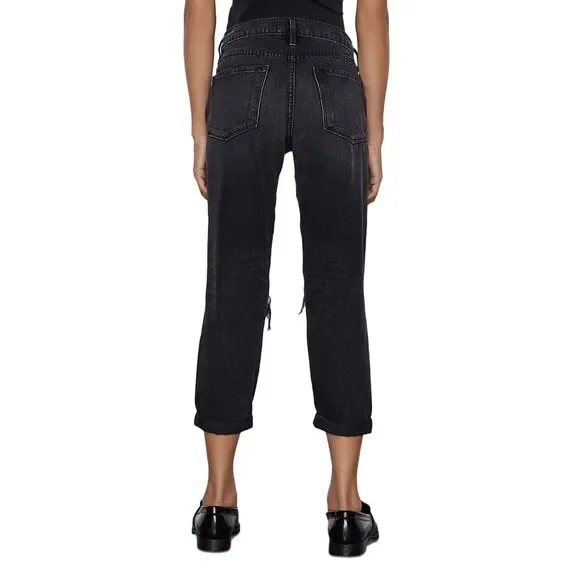 NWT FRAME Le Garcon Crop Straight Leg Boyfriend Jeans In Wilkinson Destruct 26